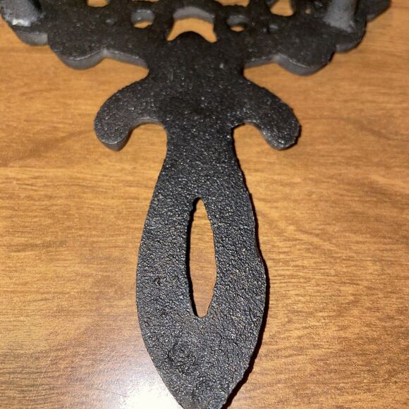 Vintage 50's Cast Iron Footed Heavy Trivet #3 John Zimmerman JZH 1952 Kitchen - Picture 9 of 9